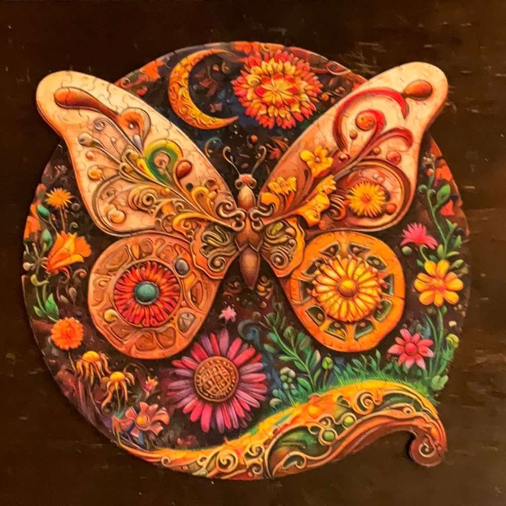 CRAFTHUB Beroque Butterfly Art Wooden 175 Piece Puzzle - Picture 3 of 9